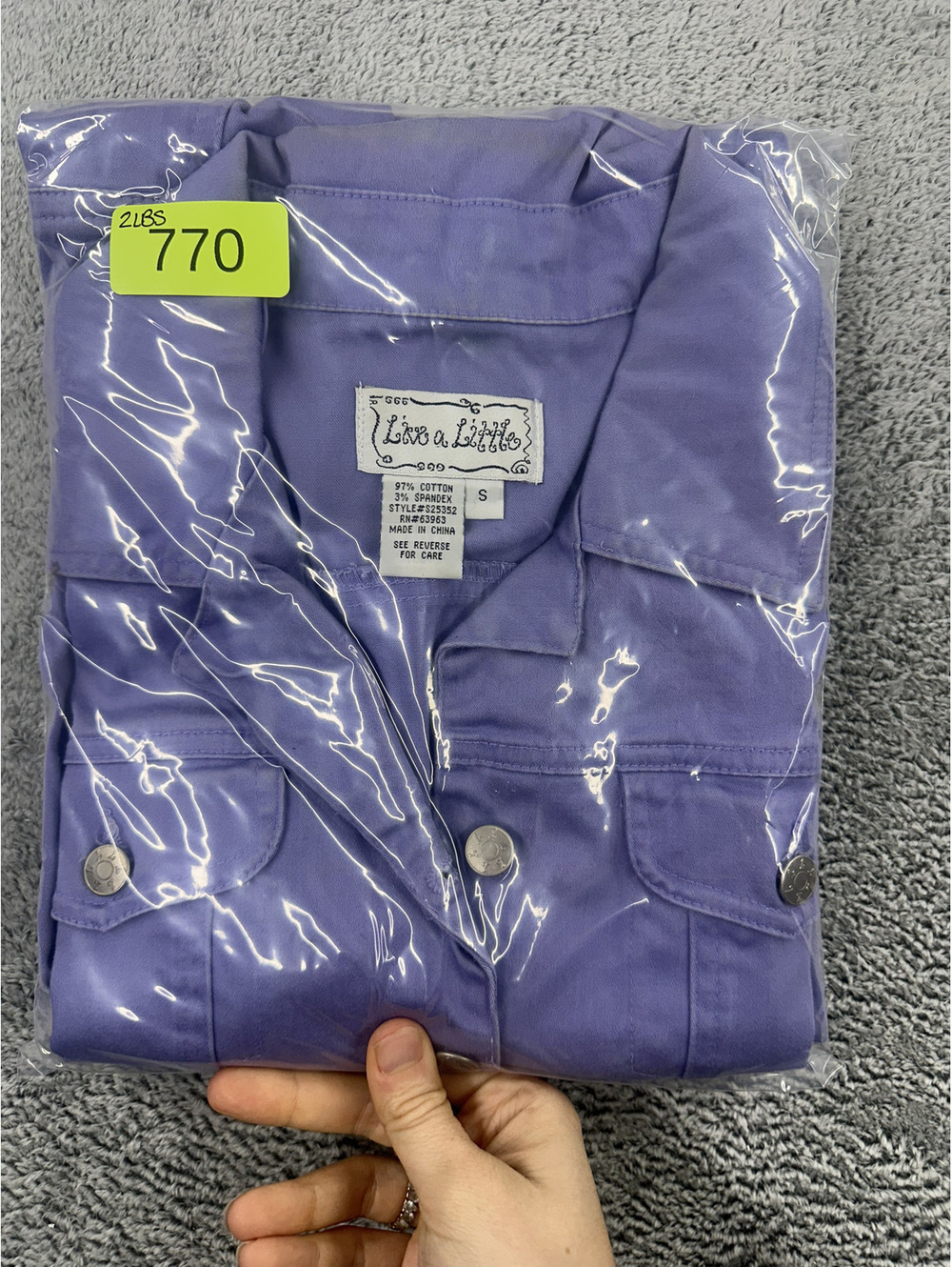 Live a Little Purple Fitted Button Front Jacket Y2K Fairycore Vintage Inspired - Picture 8 of 8